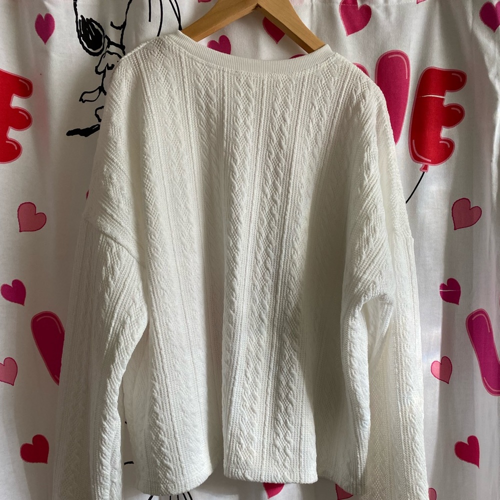 Cropped pullover sweater